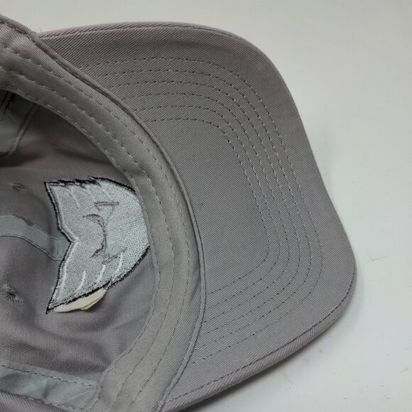Unbranded Men's Slideback Hat Gray Adjustable 100% Cotton Embroidered Logo - Picture 7 of 8